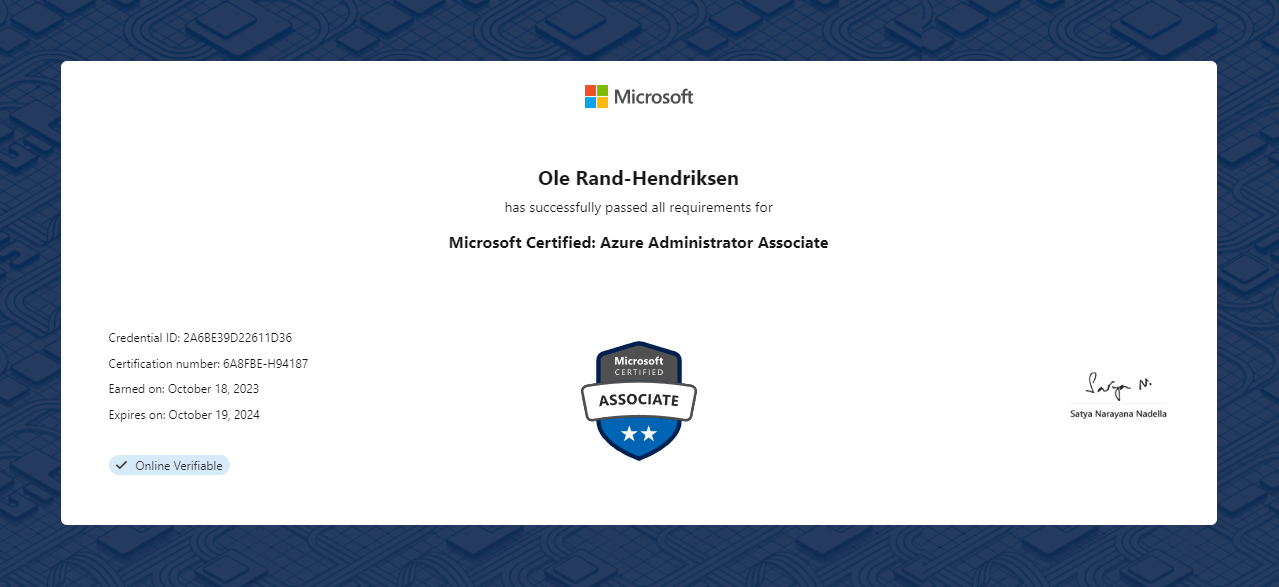 Microsoft Certified: Azure Administrator Associate